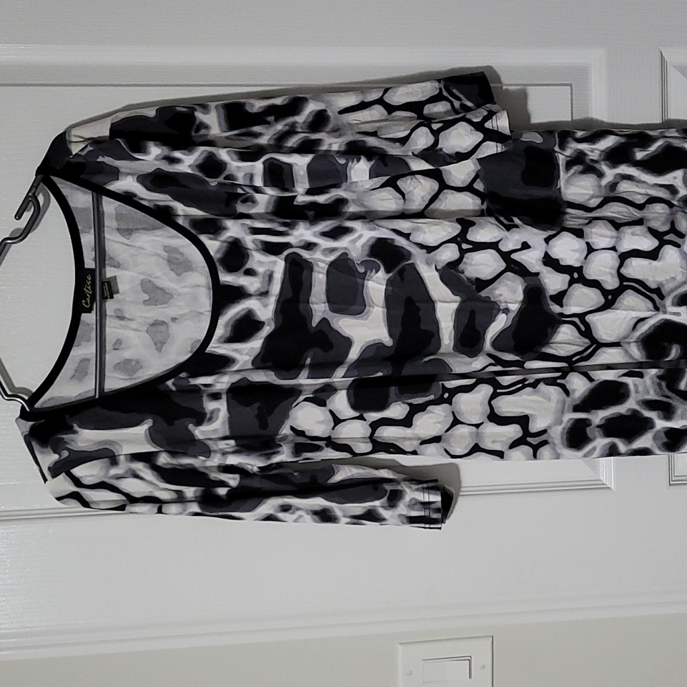 Black, white, Grey dress